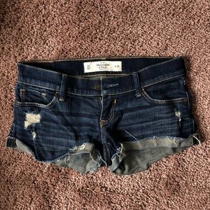 Abercrombie low-waisted jean shorts